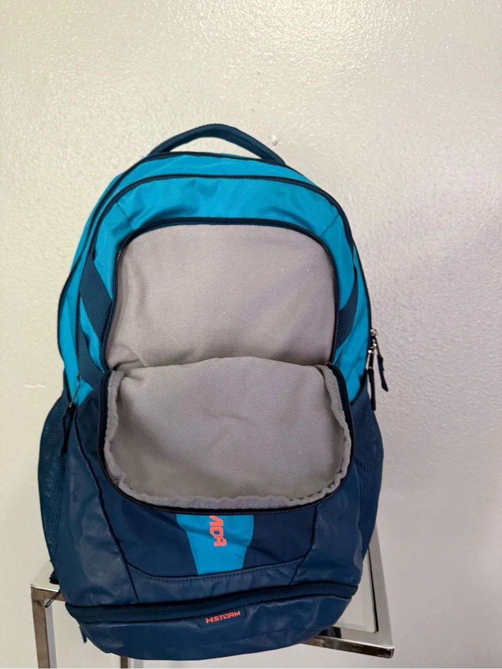 Under Armour Storm Hustle II Blue & Orange Backpack